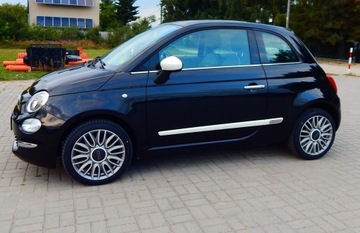Fiat 500 II Seria 4 1.2 69KM 2016 Fiat 500 1.2 Black &amp; White polift szklany dach parktronik bezwypadkowy, zdjęcie 2