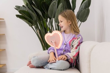 InnoGIO GIOperfect Pink Heart LED косметическое зеркало