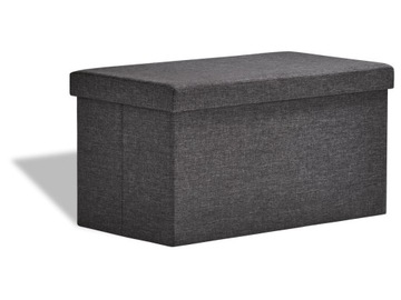 Ławka skrzynia ze schowkiem Livarno 40x78x40cm funkcja przechowywania szara