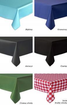 Скатерть устойчивая к пятнам - 140X200 - Сплошной черный