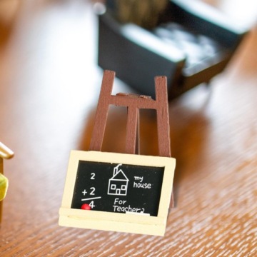 1/12 Миниатюрный мольберт Мебель для дома кукол Карточный дисплей Деревянный мини-мольберт