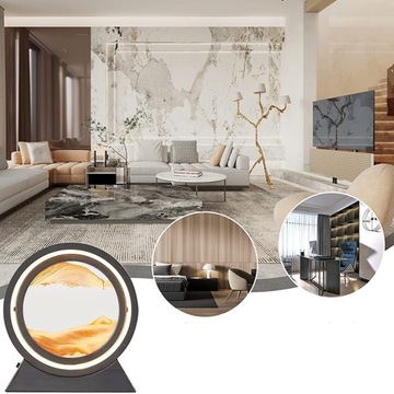 LAMPKA NOCNA MALOWANIE PIASKIEM DYNAMICZNY PIASEK NOCNE ŚWIATŁO KLEPSYDRY