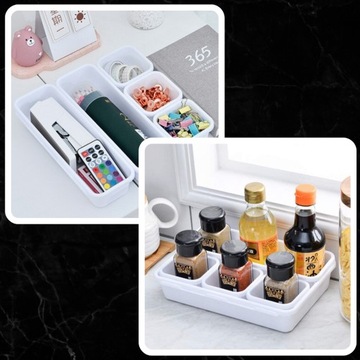 8X ЯЩИК-ОРГАНИЗАТОР ВСТАВКА В ШКАФ БЕЛАЯ ДЛЯ КОНТЕЙНЕРА КУХОННОЙ КОМНАТЫ