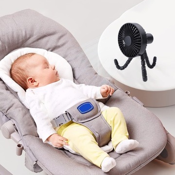 ВЕНТИЛЯТОР С ЗАЖИМОМ 1800МАЧ, 3 СКОРОСТИ ДЛЯ КОЛЯСКИ, АВТОКРЕСЛА, ПАЛАТКИ