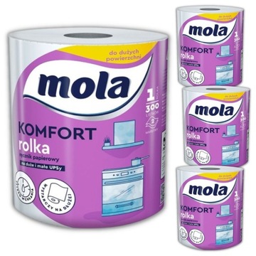 Туалетная бумага MOLA WHITE COTTON и бумажное полотенце MOLA KOMFORT