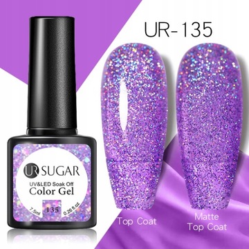 UR SUGAR Glitter Purple Nail Gel Polish 7.5ml