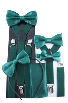 Атласный жакет BOTTLE GREEN нагрудный платок