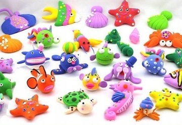 Вспененный пластилин ПОЛИМЕРНАЯ ГЛИНА 12 шт.