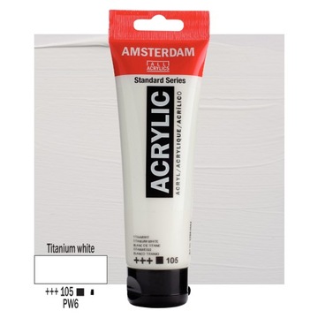 Farba akrylowa TALENS AMSTERDAM 105 TITANIUM WHITE