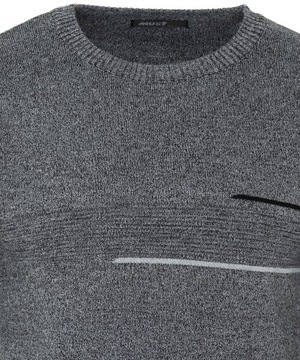 СВИТЕР МУЖСКОЙ НА ЭЛАСТИКЕ, СВЕТЛО-СЕРЫЙ M