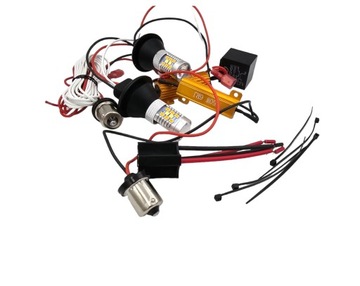 СВЕТОДИОДНЫЕ ДХО ПОВОРОТЫ + ДНЕВНЫЕ ОГНИ 28SMD 2в1 BA15S P21W ULTRA POWERFUL