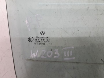 MERCEDES C TŘÍDA W203 SKLO (OKNO) PRAVÁ PŘEDNÍ