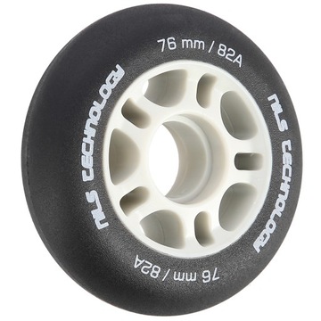 Набор из 4 резиновых колес для роликовых коньков NILS EXTREME, 76 мм, 82A, ЧЕРНЫЙ