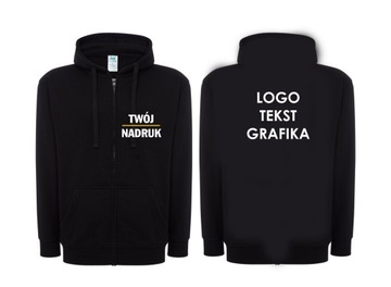 BLUZA BLUZY PRZÓD TYŁ KAPTUR Z TWOIM NADRUKIEM M