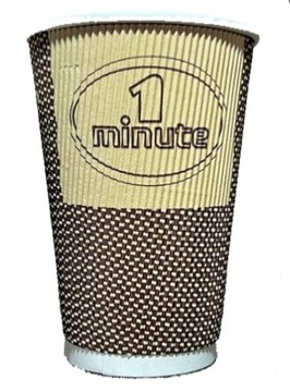 Kubek papierowy trzywarstwowy karbowany 400 ml