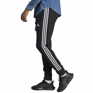 ADIDAS 3-ПОЛОСКИ HA4337 МУЖСКИЕ СПОРТИВНЫЕ БРЮКИ, ЧЕРНЫЙ ХЛОПОК, 3 ПОЛОСКИ