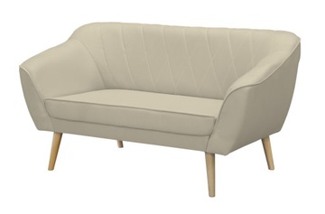 Sofa skandynawska 2 osobowa kanapa drewniane nóżki