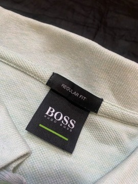 Hugo Boss GREEN HB JASNO ZIELONE ORYGINALNE bawełniane POLO rozmiar L