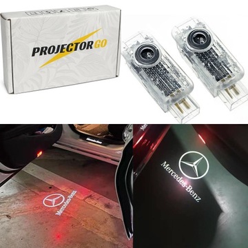 MERCEDES 2X ŚWIATŁO LED LOGO PROJEKTOR DO AUTA CLA C207 A207 CLS C COUPE