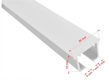 Karnisz sufitowy pojedynczy SZYNA SUFITOWA ALUMINIOWA biała żabki 270 cm