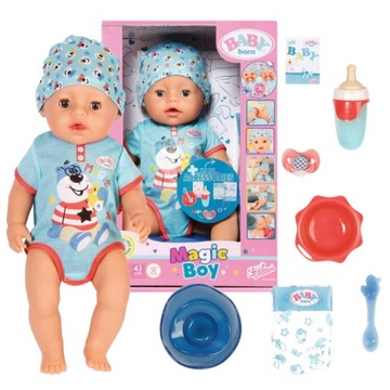 BABY BORN MAGIC BOY INTERAKTYWNA LALKA FUNKCYJNA CHŁOPIEC 43 CM BOBAS