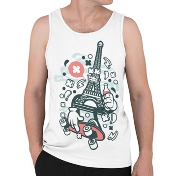 TANK TOP ANIMOWANE EIFFEL SKATER