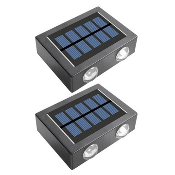 2 sztuk 4led Solar zewnętrzne lampy ścienne wodood