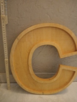 Деревянные буквы в технике 3D декупаж высотой 40 см.