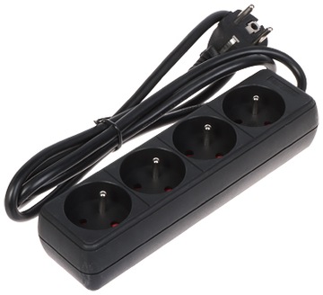 LISTWA ZASILAJĄCA PR-1.5M-4G/B (4 GNIAZDA) 1.3 m