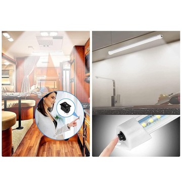 2x 48LED ПОТОЛОЧНЫЙ СВЕТИЛЬНИК С ВЫКЛЮЧАТЕЛЕМ ДЛЯ КАБИНЫ КАМЕРЫ ПРИЦЕПА 12 В