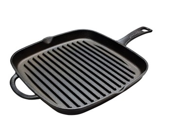 Żeliwna patelnia kwadratowa z rączką 26cm ŻELIWO