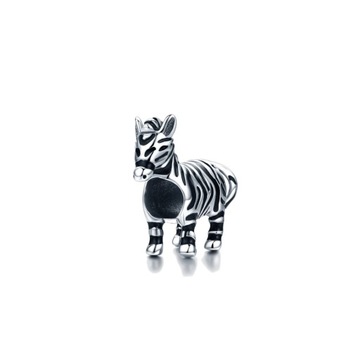 Srebrny Charms ORNAMO Zebra w paski Srebro próba 925