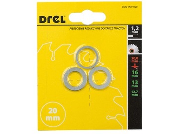 PIERŚCIENIE REDUKCYJNE DO TARCZ 20 mm 3 szt.