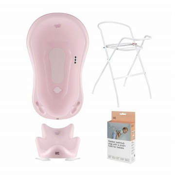 ZESTAW KĄPIELOWY WANIENKA 84CM RÓŻOWA 4 ELEMENTY