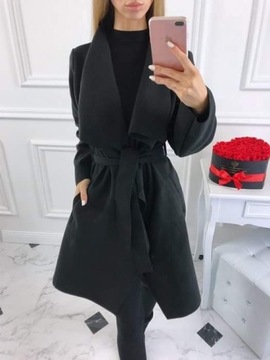 ПЛЮС РАЗМЕР водопад MAXI XXXXL 44–52 ДЛИННОЕ ПАЛЬТО