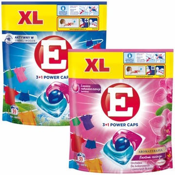 E Power Caps Kapsułki do prania ZESTAW MIX 2x39szt