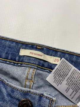 Levi's 711 Skinny STRAUSS LEVIS niebieskie Spodnie Jeansy W 32 L 32