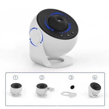 Звездный проектор, ночник, 12 планетарных дисков, USB-планетарий, 360 градусов