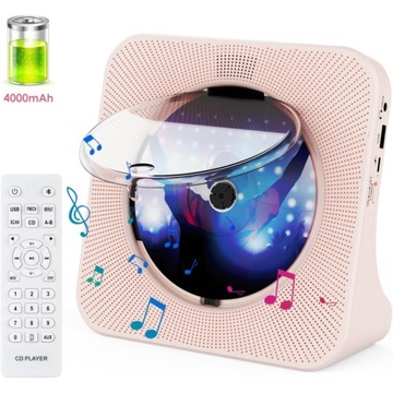 ПОРТАТИВНЫЙ CD-ПЛЕЕР BLUETOOTH5.0 ДИНАМИК РАДИО AUX USB FM MP3 5 РЕЖИМОВ