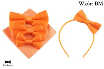 Элегантный детский галстук-бабочка ПОЛУМАТОВЫЙ ОРАНЖЕВЫЙ