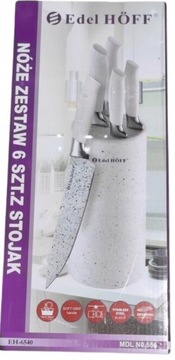 Noże kuchenne zestaw 5 szt + stojak