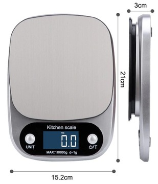 Точные кухонные весы DraVires 3 кг 0,1 г ЖК + наклейка