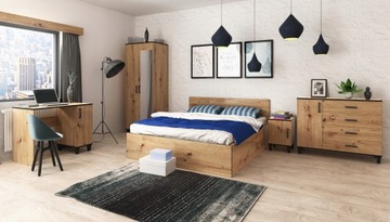 Meble sypialniane w stylu industrialnym P II