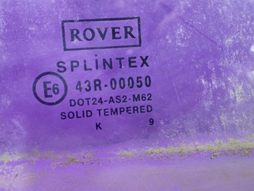 ROVER 75 SEDAN 99-05 SKLO (OKNO) DVEŘNÍ DVEŘE PRAVÝ PŘEDNÍ PRAVÁ