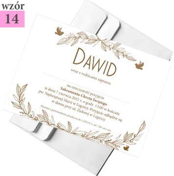 Zaproszenie na Chrzest Święty - Kwietny Ogród