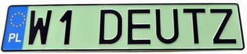 Auto elektryczne elektryk tablica rejestracyjna