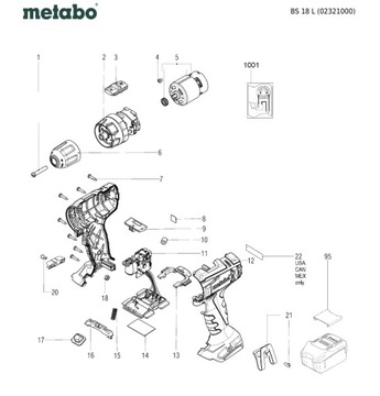 Мотор Metabo для быстрой отвертки BS 18 L, BS 18 L