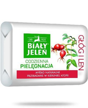 Biały Jeleń mydło naturalne głóg i len 100 g
