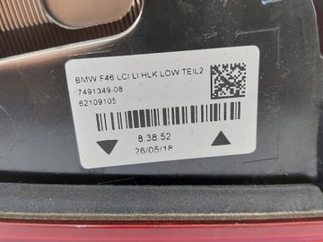 BMW 2 F46 SVĚTLO ZADNÍ LEVÝ W KRYT FACELIFT LCI 18R.