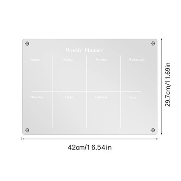 Clear Acrylic Magnetic Fridge Board Planner Daily Weekly Monthly Schedule